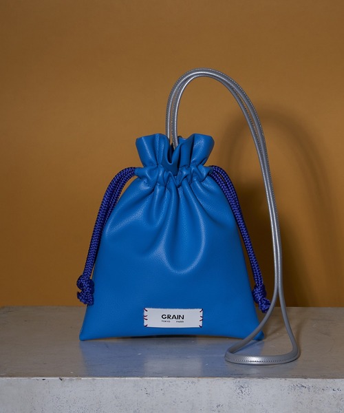 GRAIN（グレイン）の「非表示【GRAIN/グレイン】バイカラーミニ巾着ショルダーバッグ ＃Owl（ショルダーバッグ・レディース・ブラック/ゴールド/ブルー/シルバー/ブラック系その他2/サックスブルー/パープル/ネイビー/ガンメタ・FREE）」の6枚目の写真