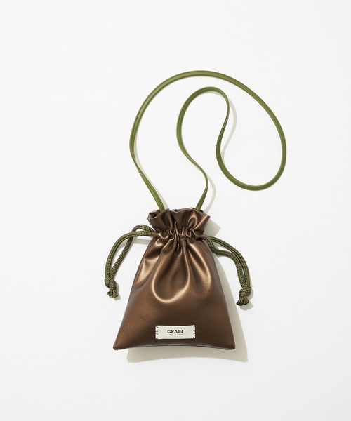 GRAIN（グレイン）の「非表示【GRAIN/グレイン】バイカラーミニ巾着ショルダーバッグ ＃Owl（ショルダーバッグ・レディース・ブラック/ゴールド/ブルー/シルバー/ブラック系その他2/サックスブルー/パープル/ネイビー/ガンメタ・FREE）」の12枚目の写真