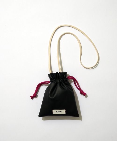 GRAIN（グレイン）の「非表示【GRAIN/グレイン】バイカラーミニ巾着ショルダーバッグ ＃Owl（ショルダーバッグ・レディース・ブラック/ゴールド/ブルー/シルバー/ブラック系その他2/サックスブルー/パープル/ネイビー/ガンメタ・FREE）」の21枚目の写真