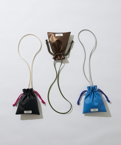 GRAIN（グレイン）の「非表示【GRAIN/グレイン】バイカラーミニ巾着ショルダーバッグ ＃Owl（ショルダーバッグ・レディース・ブラック/ゴールド/ブルー/シルバー/ブラック系その他2/サックスブルー/パープル/ネイビー/ガンメタ・FREE）」の13枚目の写真