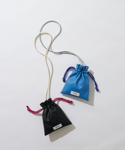 GRAIN（グレイン）の「非表示【GRAIN/グレイン】バイカラーミニ巾着ショルダーバッグ ＃Owl（ショルダーバッグ・レディース・ブラック/ゴールド/ブルー/シルバー/ブラック系その他2/サックスブルー/パープル/ネイビー/ガンメタ・FREE）」の19枚目の写真