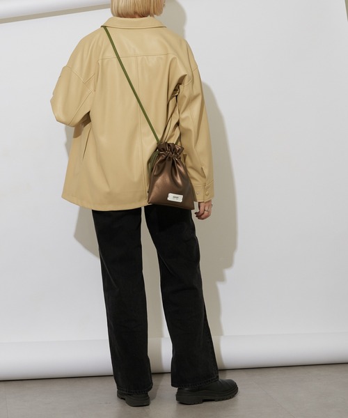 GRAIN（グレイン）の「非表示【GRAIN/グレイン】バイカラーミニ巾着ショルダーバッグ ＃Owl（ショルダーバッグ・レディース・ブラック/ゴールド/ブルー/シルバー/ブラック系その他2/サックスブルー/パープル/ネイビー/ガンメタ・FREE）」の20枚目の写真