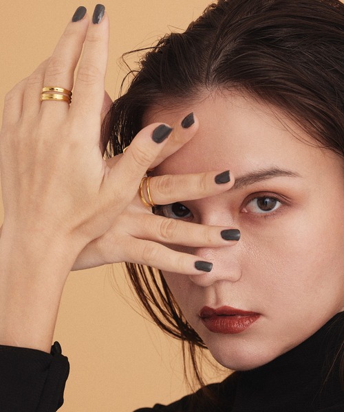 CENE（セネ）の「【CENE】セネ/ダブルラインリング（リング・レディース・ゴールド・#13/#9/#11/#15/#7）」の3枚目の写真