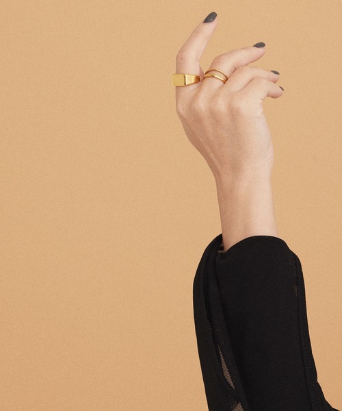 CENE（セネ）の「【CENE】セネ/ダブルラインリング（リング・レディース・ゴールド・#13/#9/#11/#15/#7）」の5枚目の写真