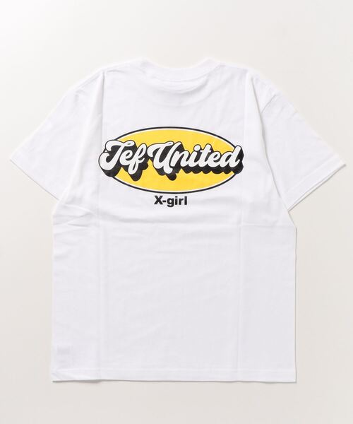 X-girl（エックスガール）の「WEリーグ|JEF ICL OVAL LOGO S/S TEE/ジェフユナイテッド市原・千葉レディースJEF UNITED/Tシャツ（スポーツグッズ・レディース・イエロー/ブラック/ホワイト・MEDIUM/X-LARGE/LARGE）」の4枚目の写真