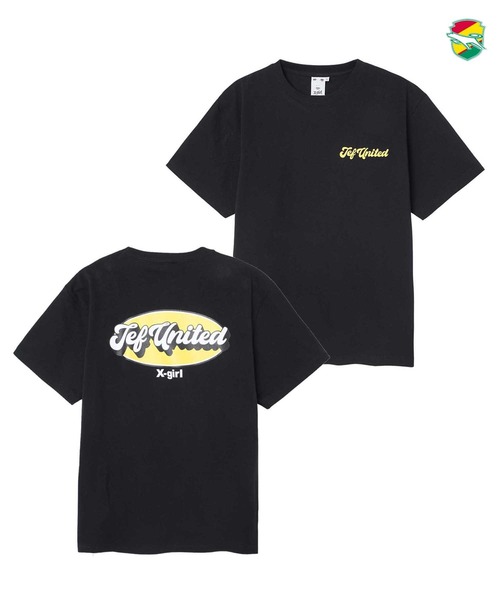 X-girl（エックスガール）の「WEリーグ|JEF ICL OVAL LOGO S/S TEE/ジェフユナイテッド市原・千葉レディースJEF UNITED/Tシャツ（スポーツグッズ・レディース・イエロー/ブラック/ホワイト・MEDIUM/X-LARGE/LARGE）」の3枚目の写真