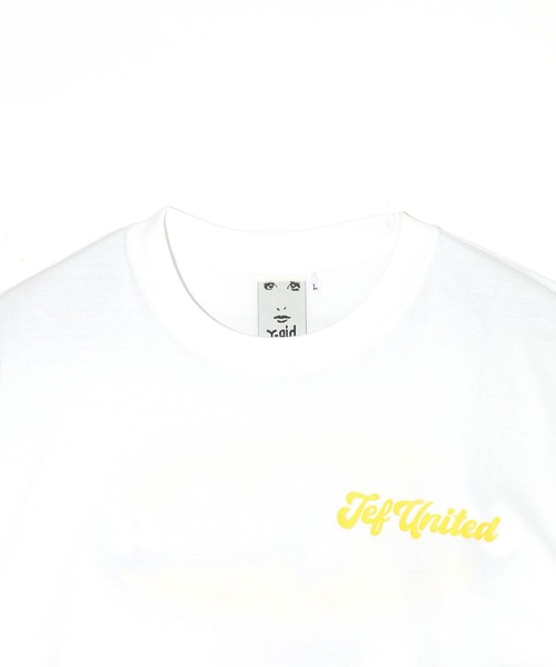 X-girl（エックスガール）の「WEリーグ|JEF ICL OVAL LOGO S/S TEE/ジェフユナイテッド市原・千葉レディースJEF UNITED/Tシャツ（スポーツグッズ・レディース・イエロー/ブラック/ホワイト・MEDIUM/X-LARGE/LARGE）」の9枚目の写真