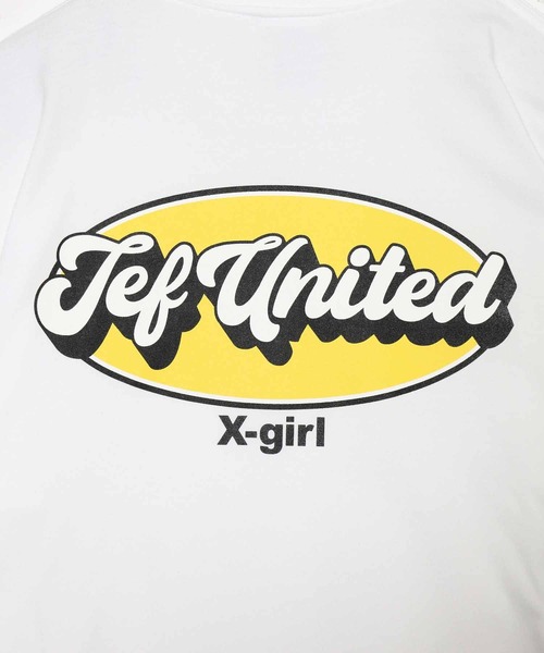 X-girl（エックスガール）の「WEリーグ|JEF ICL OVAL LOGO S/S TEE/ジェフユナイテッド市原・千葉レディースJEF UNITED/Tシャツ（スポーツグッズ・レディース・イエロー/ブラック/ホワイト・MEDIUM/X-LARGE/LARGE）」の5枚目の写真