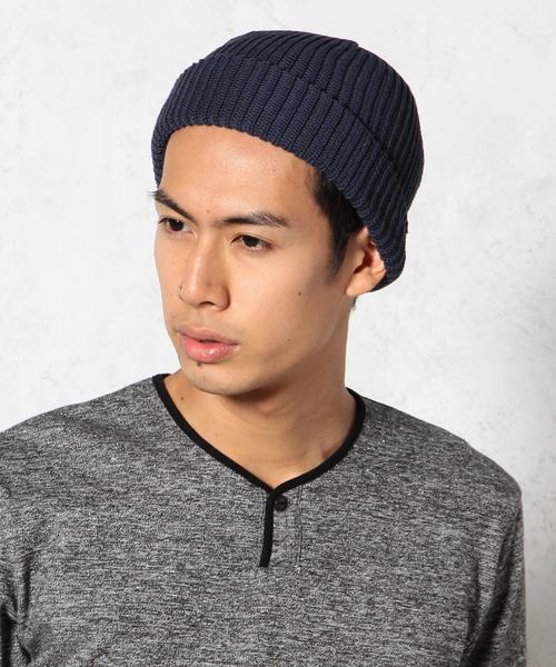 green label relaxing（グリーンレーベルリラクシング）の「USA CTN AZE ビーニー（ニットキャップ/ビーニー・メンズ・オフホワイト/ブラック/ネイビー・フリー）」の7枚目の写真