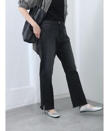 Samansa Mos2 blue | 【ECO DENIM】ストレートパンツ(その他パンツ)