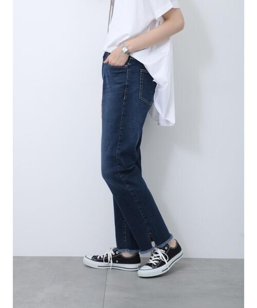 Samansa Mos2 blue(サマンサモスモスブルー)の「【ECO DENIM】ストレートパンツ(その他パンツ・レディース・ブラック/ネイビー/ブルー・F)」の21枚目の写真