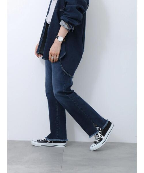 Samansa Mos2 blue(サマンサモスモスブルー)の「【ECO DENIM】ストレートパンツ(その他パンツ・レディース・ブラック/ネイビー/ブルー・F)」の13枚目の写真