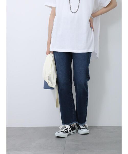 Samansa Mos2 blue(サマンサモスモスブルー)の「【ECO DENIM】ストレートパンツ(その他パンツ・レディース・ブラック/ネイビー/ブルー・F)」の8枚目の写真