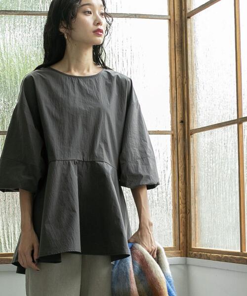 coen（コーエン）の「【WEB限定】ペプラムロングスリーブチュニックブラウス（シャツ/ブラウス・レディース・ベージュ/オフホワイト/ダークグレー・M/L）」の18枚目の写真