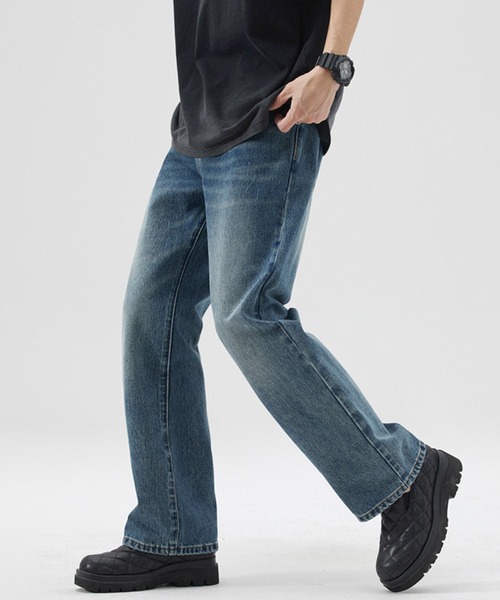 aimoha（アイモハ）の「aimoha menスリームストレートデニム（デニムパンツ・メンズ・ブルー・MEDIUM/SMALL/X-LARGE/LARGE）」の6枚目の写真