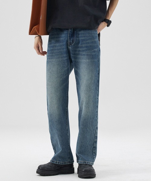 aimoha（アイモハ）の「aimoha menスリームストレートデニム（デニムパンツ・メンズ・ブルー・MEDIUM/SMALL/X-LARGE/LARGE）」の10枚目の写真