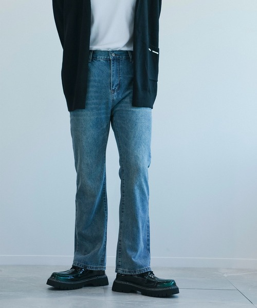 aimoha（アイモハ）の「aimoha menスリームストレートデニム（デニムパンツ・メンズ・ブルー・MEDIUM/SMALL/X-LARGE/LARGE）」の19枚目の写真