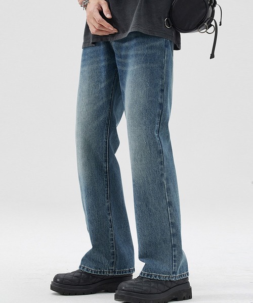 aimoha（アイモハ）の「aimoha menスリームストレートデニム（デニムパンツ・メンズ・ブルー・MEDIUM/SMALL/X-LARGE/LARGE）」の21枚目の写真
