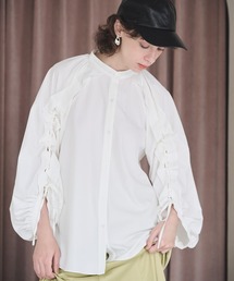 N.（N. Natural Beauty Basic） | ◆レースアップスリーブブラウス(シャツ/ブラウス)