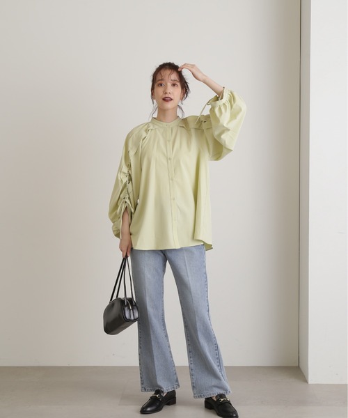 N.(N. Natural Beauty Basic)(エヌエヌナチュラルビューティーベーシック)の「◆レースアップスリーブブラウス(シャツ/ブラウス・レディース・ホワイト/ブルー/ライトグリーン・MEDIUM)」の15枚目の写真