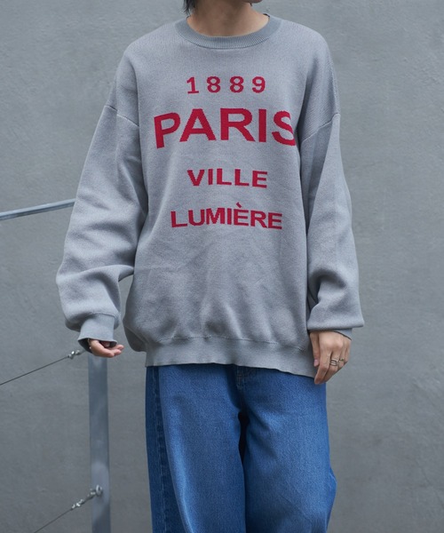 COLONY 2139（コロニートゥーワンスリーナイン）の「サインボードジャガードニット（ニット/セーター・メンズ・ネイビー/グレー・MEDIUM/LARGE）」の3枚目の写真