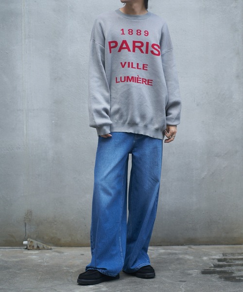 COLONY 2139（コロニートゥーワンスリーナイン）の「サインボードジャガードニット（ニット/セーター・メンズ・ネイビー/グレー・MEDIUM/LARGE）」の4枚目の写真