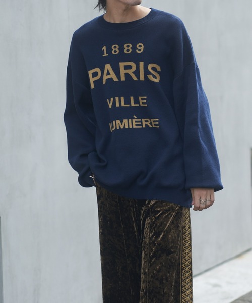 COLONY 2139（コロニートゥーワンスリーナイン）の「サインボードジャガードニット（ニット/セーター・メンズ・ネイビー/グレー・MEDIUM/LARGE）」の7枚目の写真