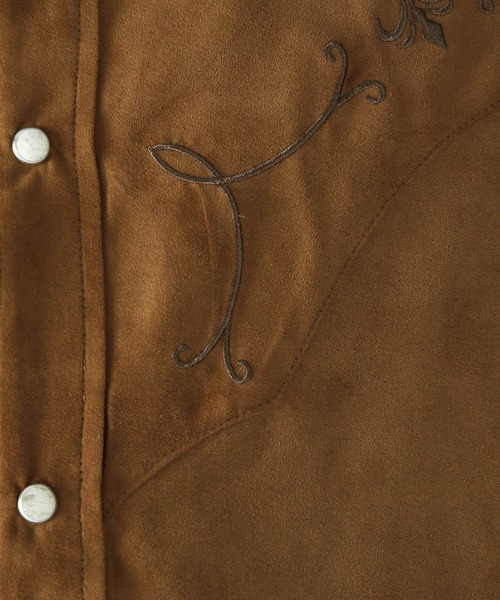 niko and...（ニコアンド）の「刺しゅうウエスタンシャツ（シャツ/ブラウス・メンズ・ブラウン/ブラック・LARGE/MEDIUM）」の22枚目の写真