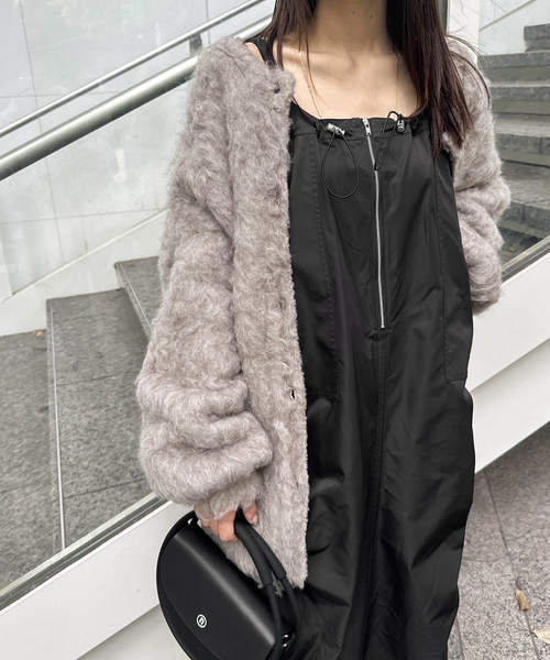 COMMRE（コムル）の「【COMMRE / コムル】ヘアリーシャギーニットカーディガン（カーディガン/ボレロ・レディース・ベージュ/ホワイト/グリーン/ブルー系その他・FREE）」の12枚目の写真