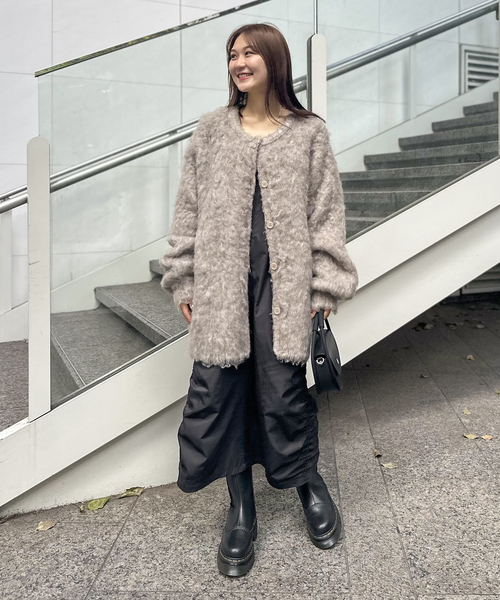 COMMRE（コムル）の「【COMMRE / コムル】ヘアリーシャギーニットカーディガン（カーディガン/ボレロ・レディース・ベージュ/ホワイト/グリーン/ブルー系その他・FREE）」の15枚目の写真