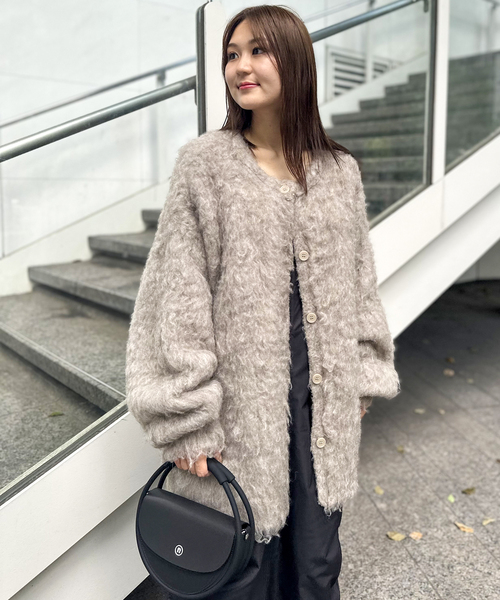 COMMRE（コムル）の「【COMMRE / コムル】ヘアリーシャギーニットカーディガン（カーディガン/ボレロ・レディース・ベージュ/ホワイト/グリーン/ブルー系その他・FREE）」の17枚目の写真