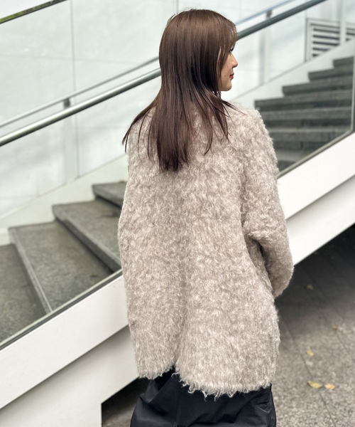 COMMRE（コムル）の「【COMMRE / コムル】ヘアリーシャギーニットカーディガン（カーディガン/ボレロ・レディース・ベージュ/ホワイト/グリーン/ブルー系その他・FREE）」の18枚目の写真