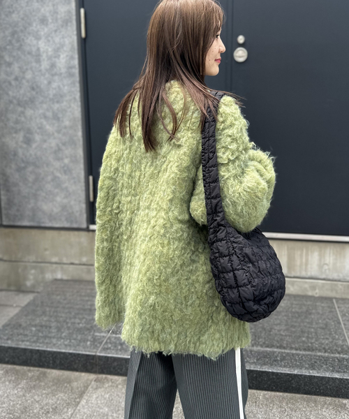 COMMRE（コムル）の「【COMMRE / コムル】ヘアリーシャギーニットカーディガン（カーディガン/ボレロ・レディース・ベージュ/ホワイト/グリーン/ブルー系その他・FREE）」の21枚目の写真