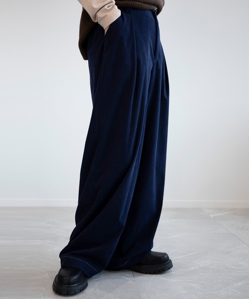 aimoha（アイモハ）の「aimoha menコーデュロイワイドパンツ（その他パンツ・メンズ・ネイビー/ベージュ・M/L/XL）」の2枚目の写真
