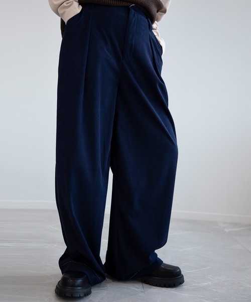 aimoha（アイモハ）の「aimoha menコーデュロイワイドパンツ（その他パンツ・メンズ・ネイビー/ベージュ・M/L/XL）」の14枚目の写真