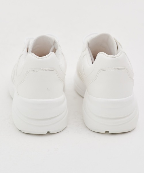 REON STUDIO（レオンスタジオ）の「韓国ブランド RE:ON STUDIO レオンスタジオ 8.5CM HI SOLE VOLUME SNEAKER ハイソール ボリュームスニーカー 厚底スニーカー シューズ 靴 運動靴 韓国ファッション（スニーカー・メンズ・ホワイト/ブラック・26.0cm/27.0cm/28.0cm）」の4枚目の写真