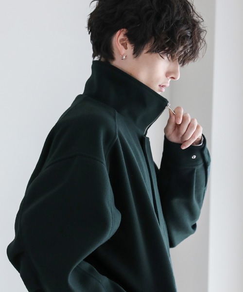 ASTRONOMY(アストロノミー)の「ビッグシルエットメルトンスタンドネックブルゾン(ブルゾン・メンズ・チャコール/ブラック/ライトグレー/ブラウン/オレンジ/ブルー/ダークグリーン/モカ・L/M/LL)」の14枚目の写真