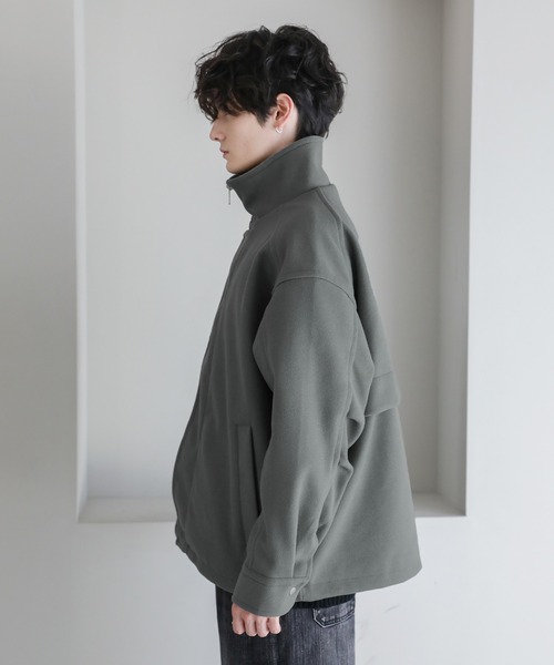 ASTRONOMY(アストロノミー)の「ビッグシルエットメルトンスタンドネックブルゾン(ブルゾン・メンズ・チャコール/ブラック/ライトグレー/ブラウン/オレンジ/ブルー/ダークグリーン/モカ・L/M/LL)」の21枚目の写真