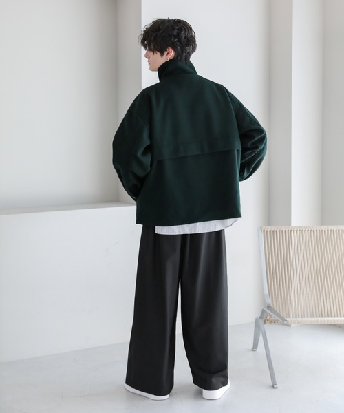 ASTRONOMY(アストロノミー)の「ビッグシルエットメルトンスタンドネックブルゾン(ブルゾン・メンズ・チャコール/ブラック/ライトグレー/ブラウン/オレンジ/ブルー/ダークグリーン/モカ・L/M/LL)」の17枚目の写真