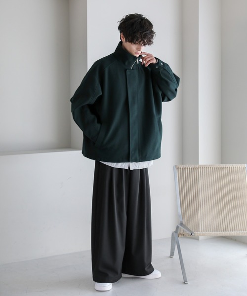 ASTRONOMY(アストロノミー)の「ビッグシルエットメルトンスタンドネックブルゾン(ブルゾン・メンズ・チャコール/ブラック/ライトグレー/ブラウン/オレンジ/ブルー/ダークグリーン/モカ・L/M/LL)」の19枚目の写真