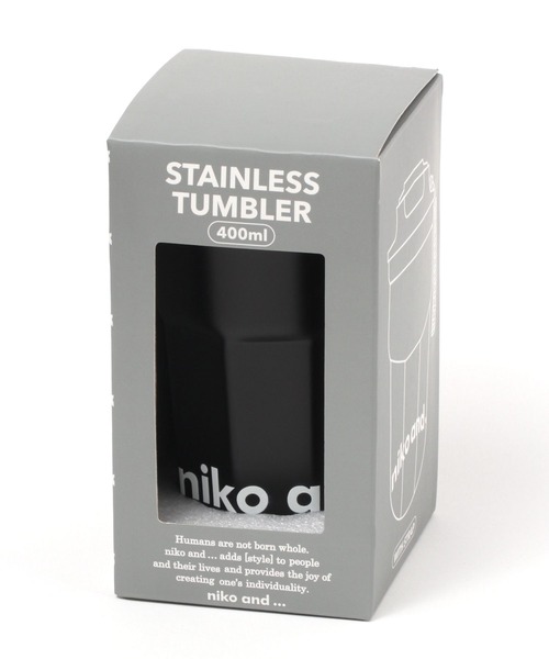 niko and...（ニコアンド）の「オリジナルニコロゴステンレスタンブラー/容量400ml（グラス/マグカップ/タンブラー・レディース・ホワイト/ブラック・0）」の17枚目の写真