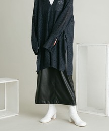 KBF | フェイクレザーハイウエストタイトスカート(スカート)