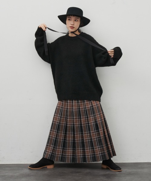 Libra Cue(リブラ キュー)の「オーバールーズニット(ニット/セーター・レディース・イエロー/アイボリー/グレー/ブラック・FREE)」の12枚目の写真