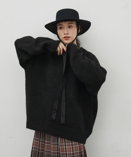 Libra Cue(リブラ キュー)の「オーバールーズニット(ニット/セーター・レディース・イエロー/アイボリー/グレー/ブラック・FREE)」の13枚目の写真