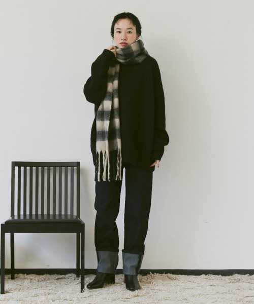 Libra Cue(リブラ キュー)の「オーバールーズニット(ニット/セーター・レディース・イエロー/アイボリー/グレー/ブラック・FREE)」の8枚目の写真