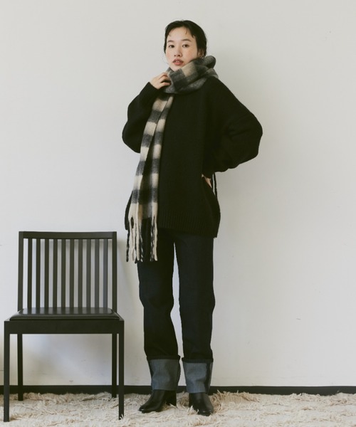 Libra Cue(リブラ キュー)の「オーバールーズニット(ニット/セーター・レディース・イエロー/アイボリー/グレー/ブラック・FREE)」の9枚目の写真