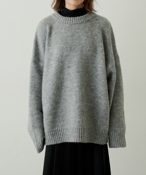 Libra Cue(リブラ キュー)の「オーバールーズニット(ニット/セーター・レディース・イエロー/アイボリー/グレー/ブラック・FREE)」の22枚目の写真