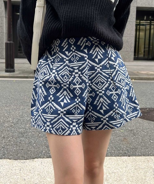 SPIGA（スピーガ）の「ｵﾙﾃﾞｨｶﾞ柄ｼｮｰﾄﾊﾟﾝﾂ（その他パンツ・レディース・ブラック/ブルー・SMALL/MEDIUM）」の6枚目の写真