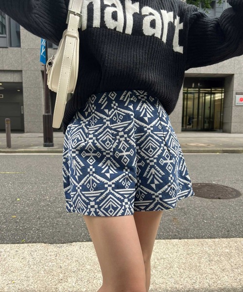 SPIGA（スピーガ）の「ｵﾙﾃﾞｨｶﾞ柄ｼｮｰﾄﾊﾟﾝﾂ（その他パンツ・レディース・ブラック/ブルー・SMALL/MEDIUM）」の8枚目の写真