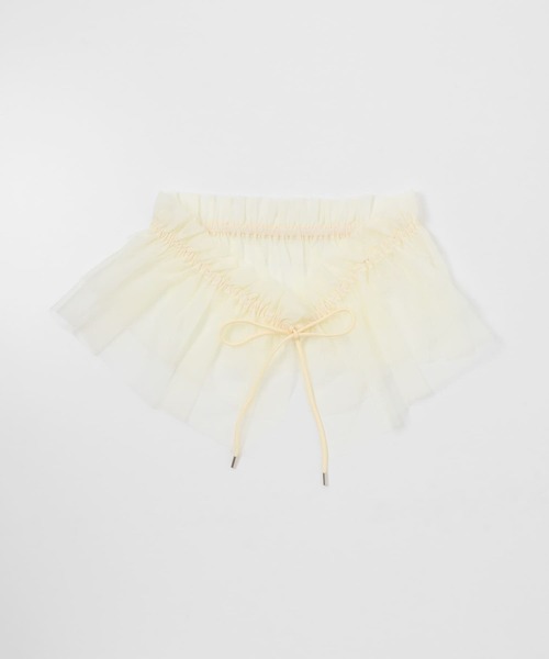 KBF（ケイビーエフ）の「マルチWAYチュール付け襟（その他小物・レディース・ベージュ/ブラック・ONE）」の18枚目の写真